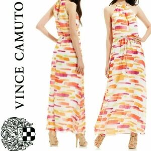 Vince Multicolor Striped Maxi Dress